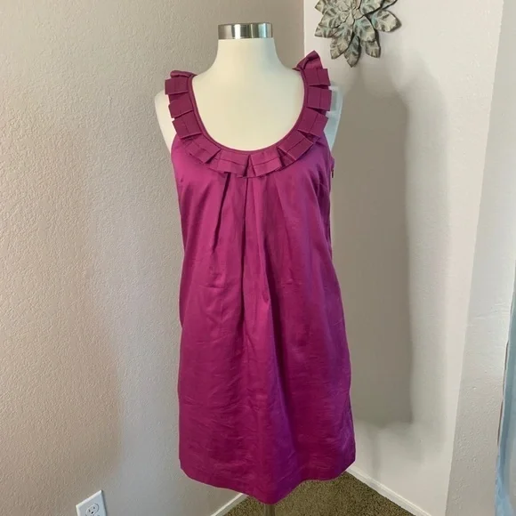 Loft  NWT 100% Cotton Sheath Summer Dress Size 2 - Picture 4 of 12